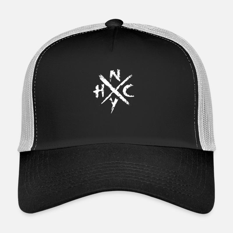 NYHC_2_grunge_white - Trucker Cap - Schwarz/Steingrau