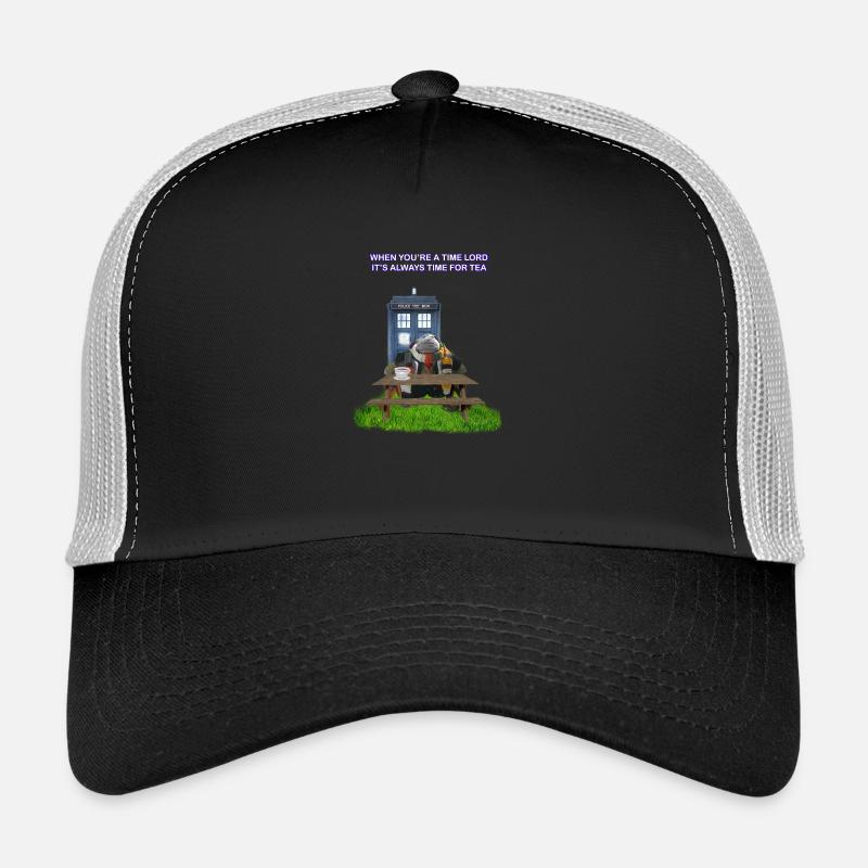 TIME AND SPACE AND TEA - Trucker Cap - black/stone grey
