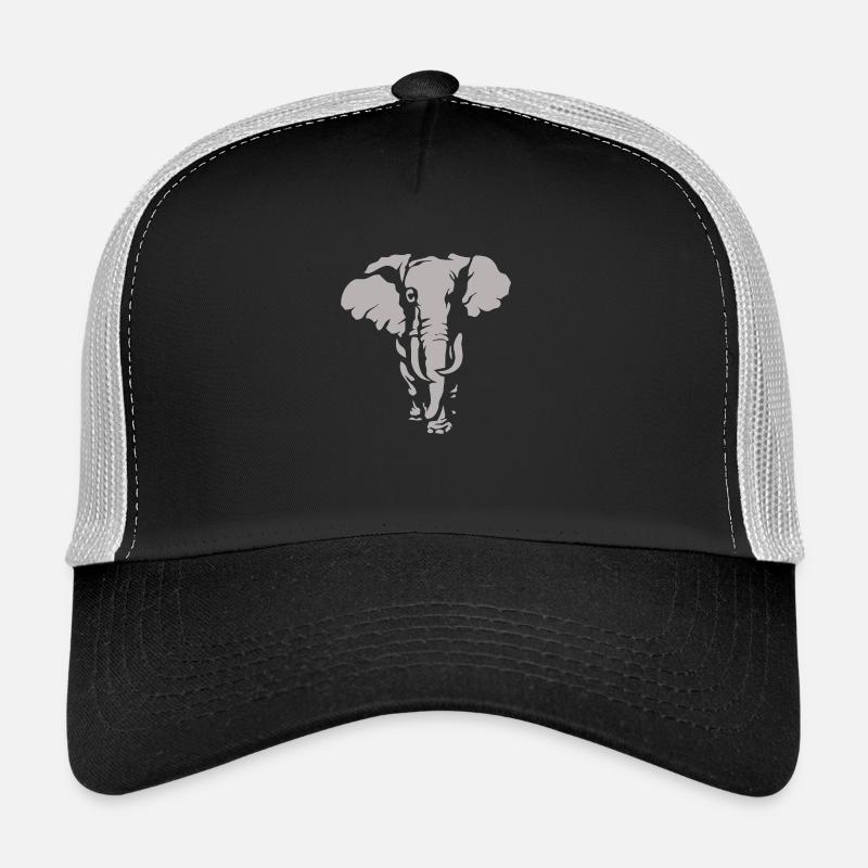 Eléphant - Casquette trucker  - noir/gris pierre