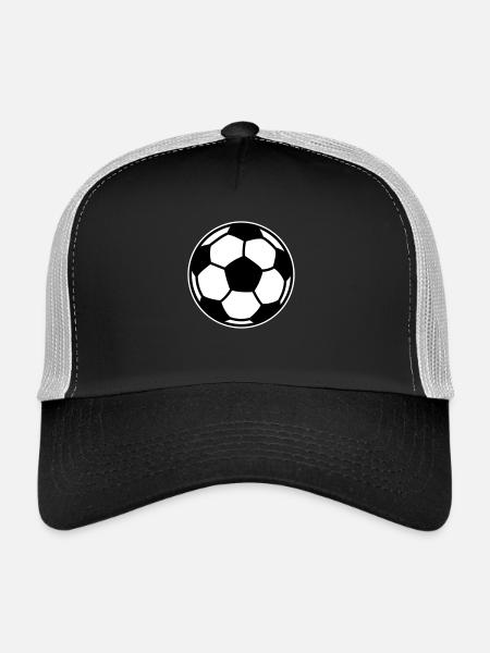 soccer football ball - Trucker Cap - black/stone grey - Front