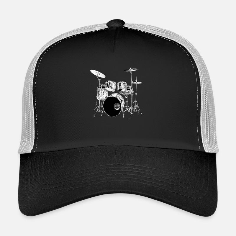 Drums argent - Casquette trucker - noir/gris pierre