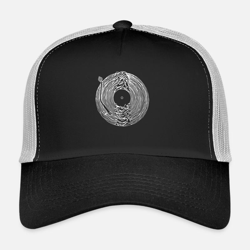 Blanc Vinyl Turntable - Casquette trucker  - noir/gris pierre