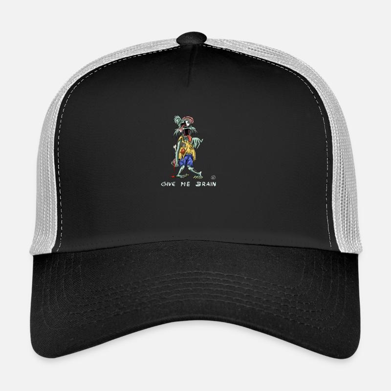 Zombie-Bär - Trucker Cap - Schwarz/Steingrau