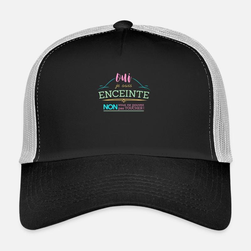 Oui je suis enceinte - Casquette trucker  - noir/gris pierre