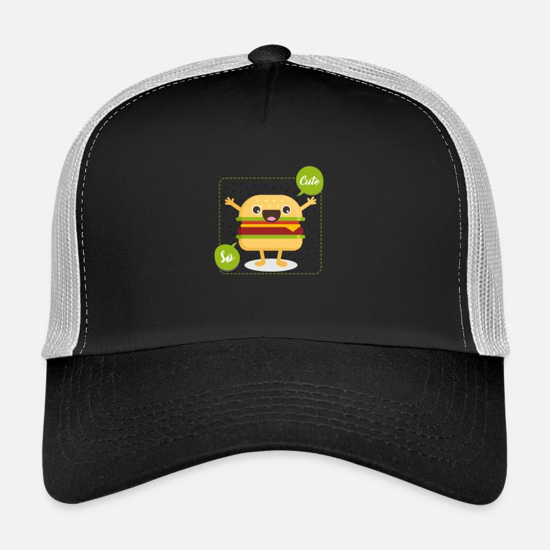 Süßer Hamburger - Trucker Cap - Schwarz/Steingrau