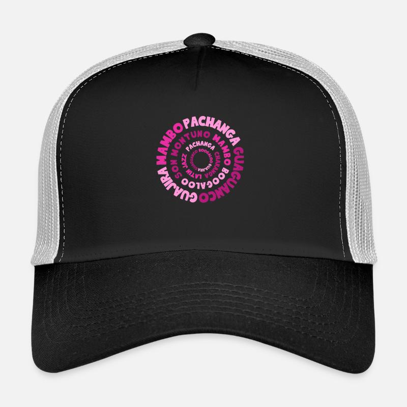 History of Salsa - Salsa Dance Shirts - Trucker Cap - Schwarz/Steingrau