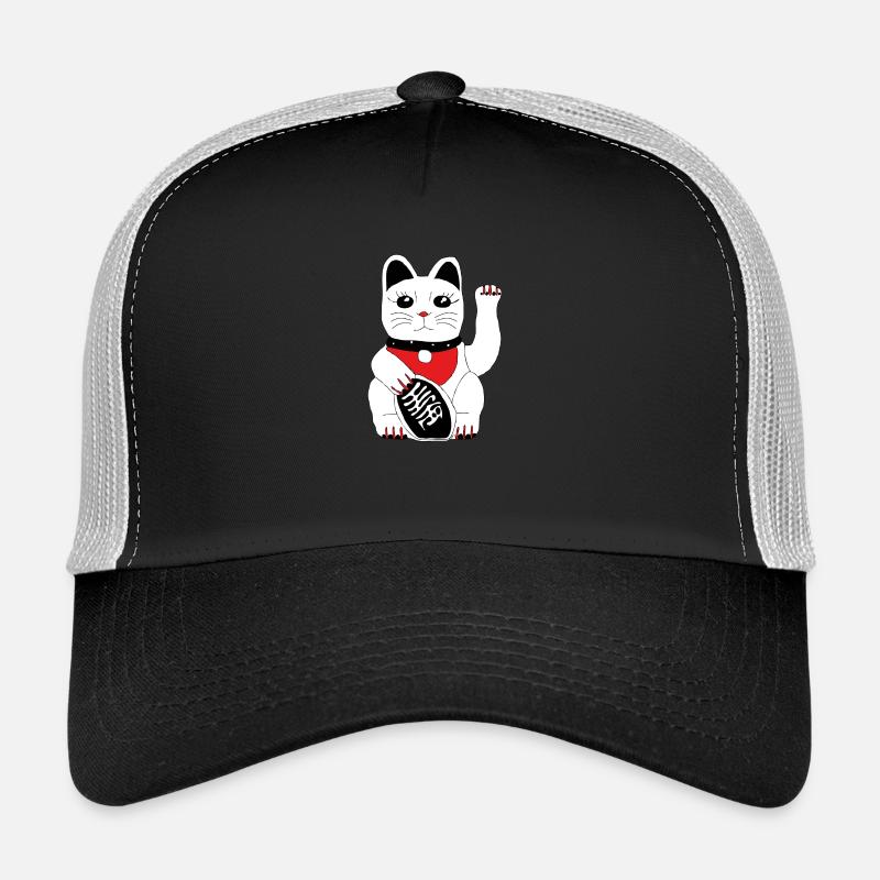 Winkekatze - Trucker Cap - Schwarz/Steingrau