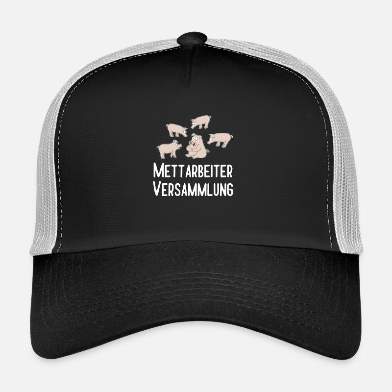 Mettarbeiterversammlung - Trucker Cap - Schwarz/Steingrau