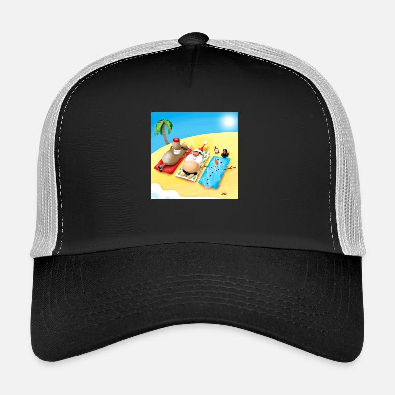 Santa Beach - Trucker Cap - black/stone grey