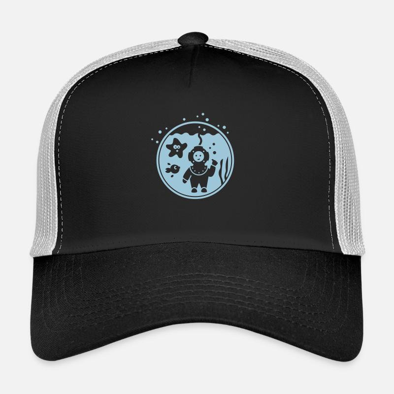 Mer - Casquette trucker  - noir/gris pierre