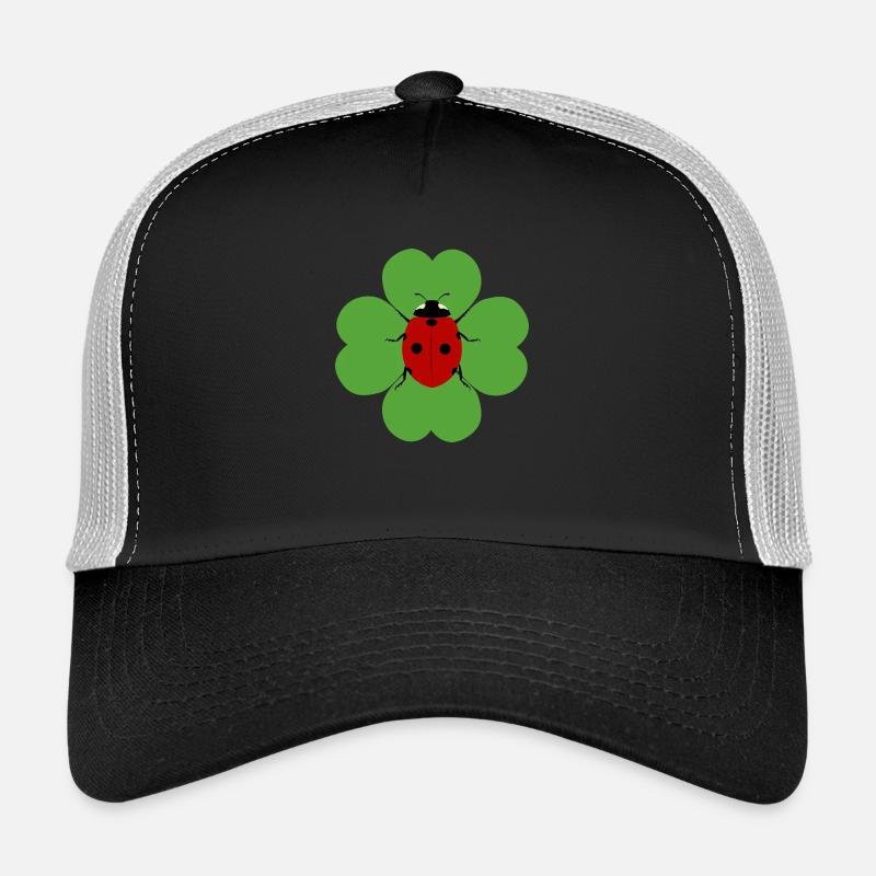 Kleeblatt Marienkäfer - Trucker Cap - Schwarz/Steingrau
