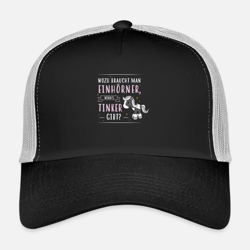 Wozu Einhörner Tinker - Trucker Cap - Schwarz/Steingrau