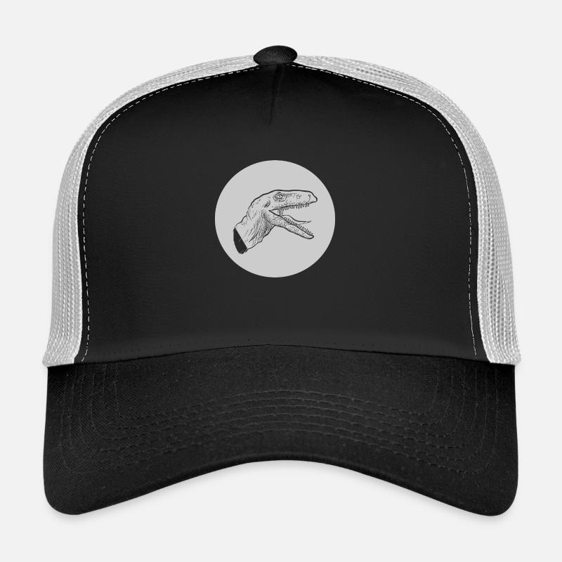 Raptor Dino Dinosaurier Saurier - Trucker Cap - Schwarz/Steingrau