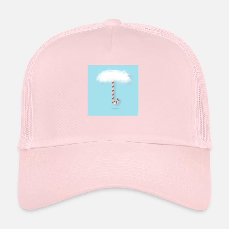 Candy Cane with Clouds Trucker Cap