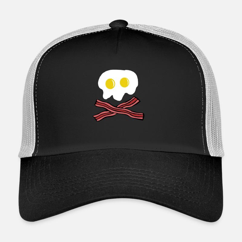 Eier und Speck Totenkopf - Trucker Cap - Schwarz/Steingrau
