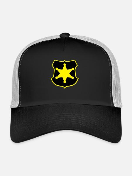 sheriff - Casquette trucker  - noir/gris pierre - Devant