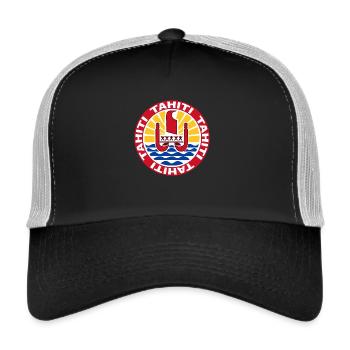 tahiti - Casquette trucker  - noir/gris pierre - Devant
