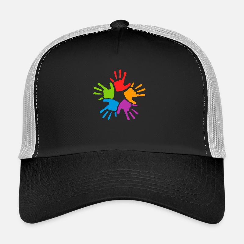 Bunte Hände - Trucker Cap - Schwarz/Steingrau