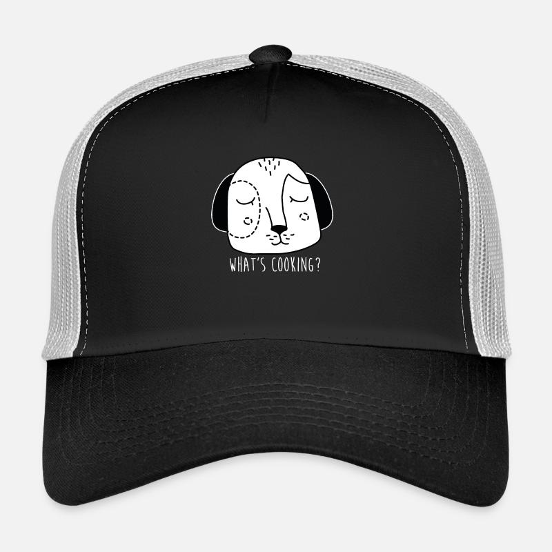 Comic Hund Gesicht mit Spruch What´s cooking Trucker Cap