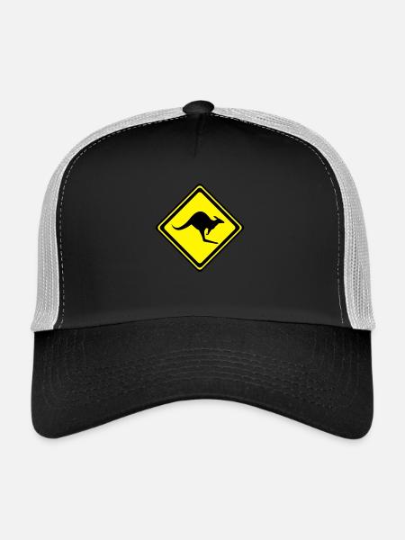 Kangaroo__V001 - Trucker Cap - black/stone grey - Front
