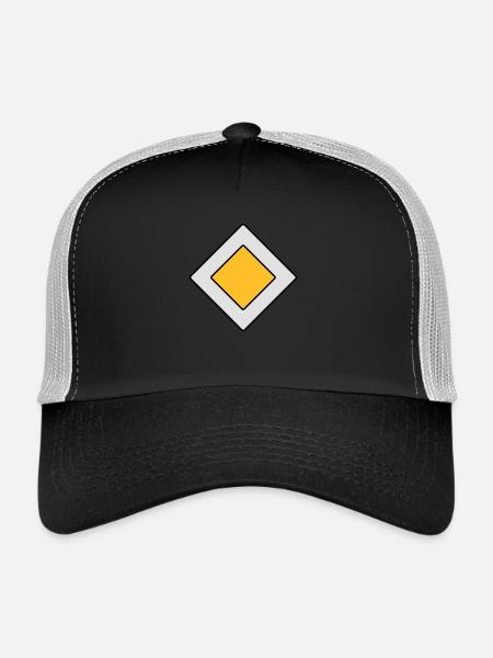 signe Way - Casquette trucker  - noir/gris pierre - Devant