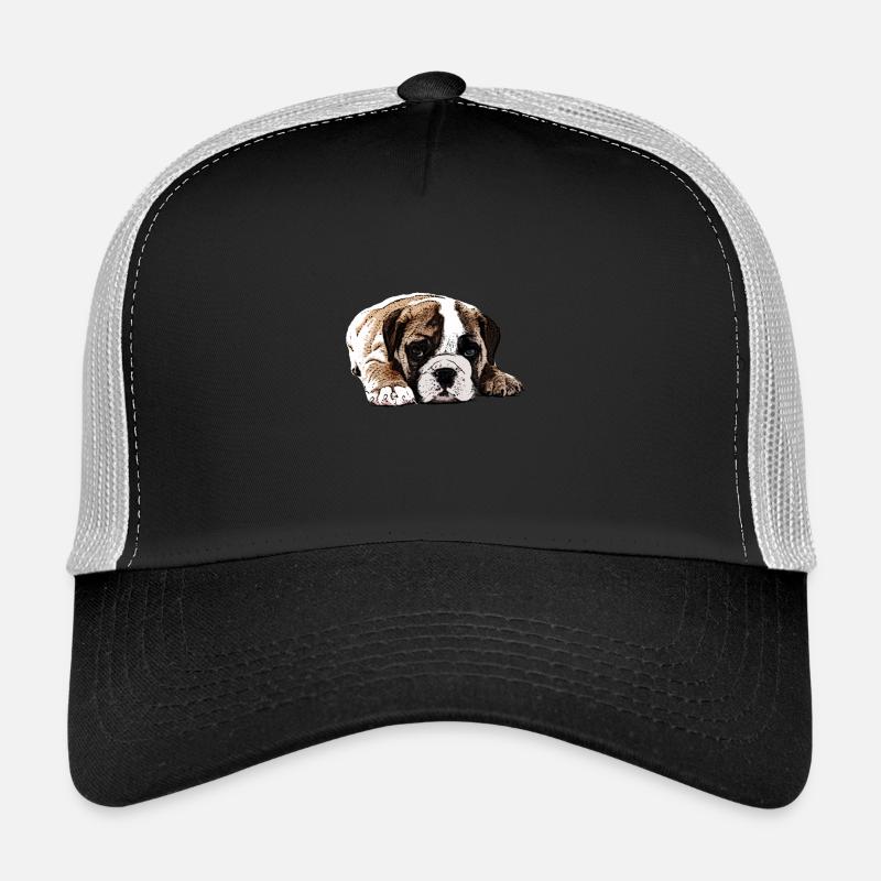 boxer puppy - Trucker Cap - black/stone grey