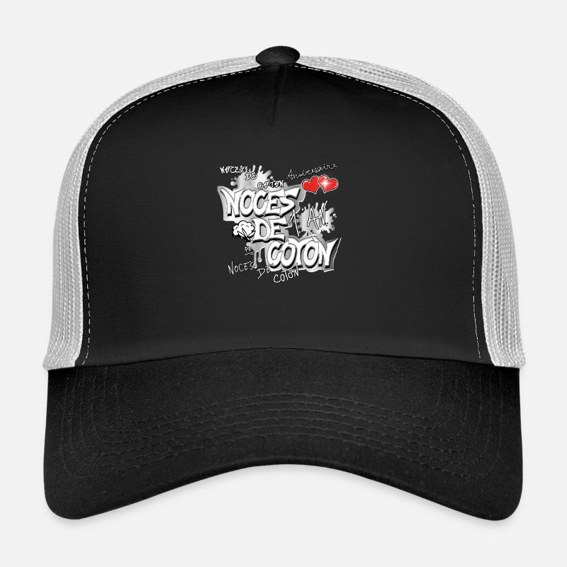 Noces de coton ELLE - Casquette trucker  - noir/gris pierre