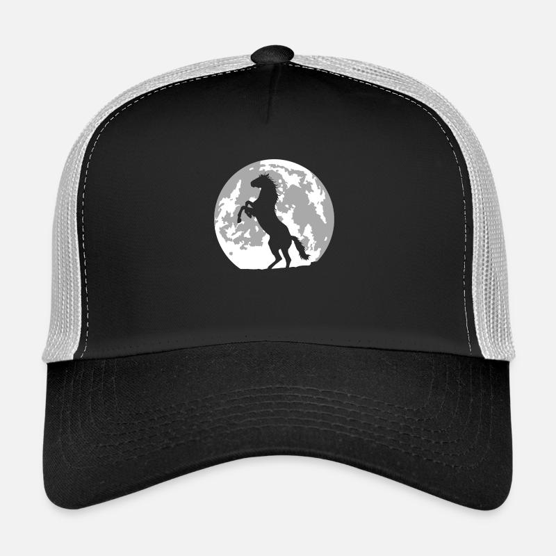 cheval lune - Casquette trucker - noir/gris pierre