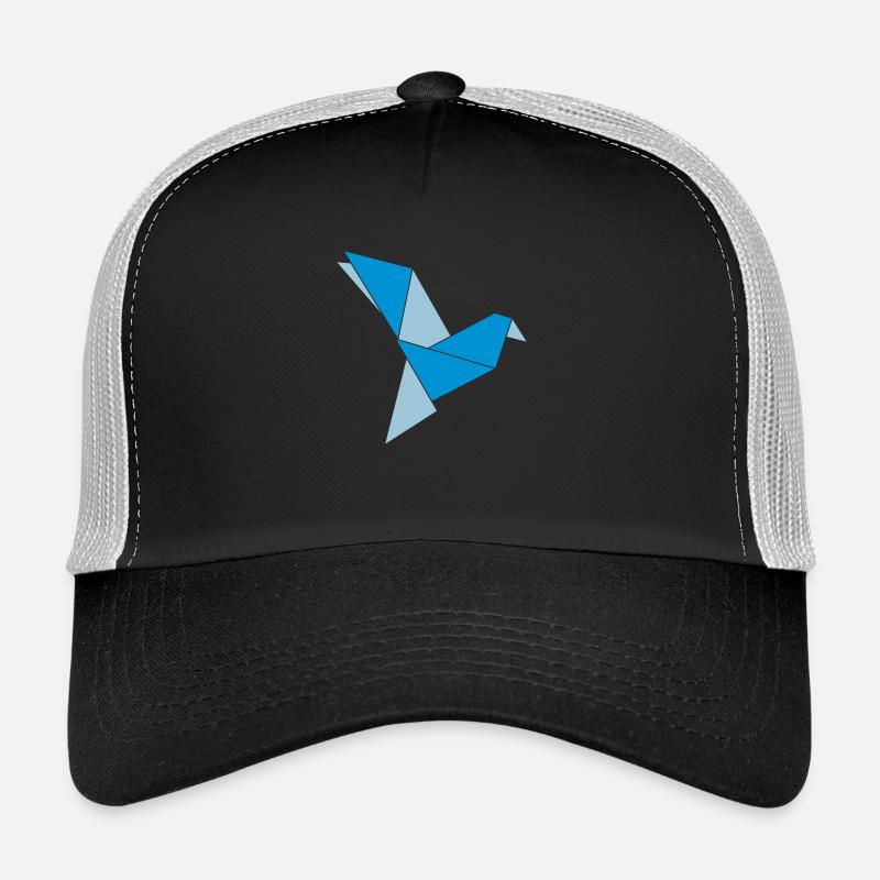 origami bird - Trucker Cap - black/stone grey