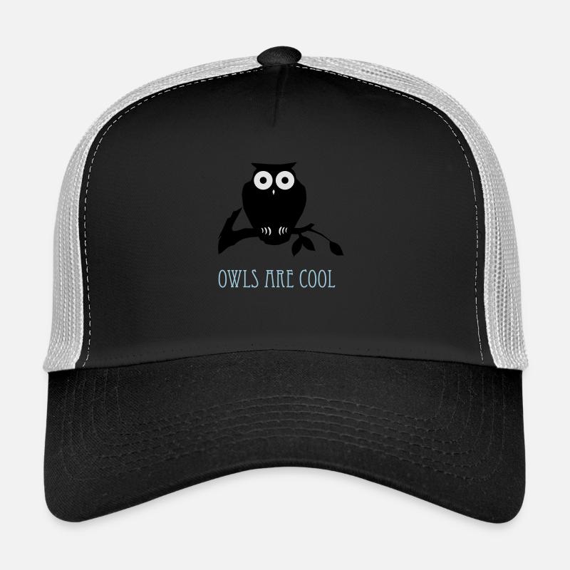 owls are cool - Trucker Cap - black/stone grey