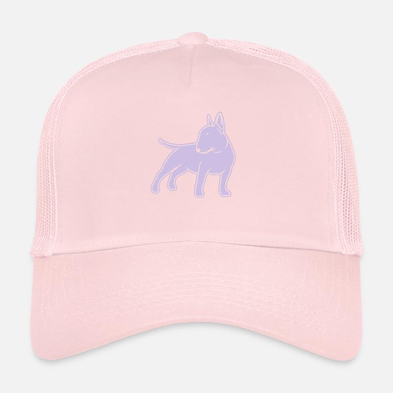 Bull Terrier cn_single_1c_4dark Trucker Cap