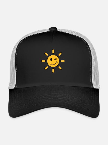 Sun - Casquette trucker  - noir/gris pierre - Devant