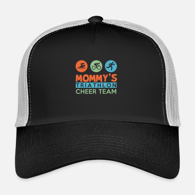 mommy's triathlon cheer - Trucker Cap - Schwarz/Steingrau