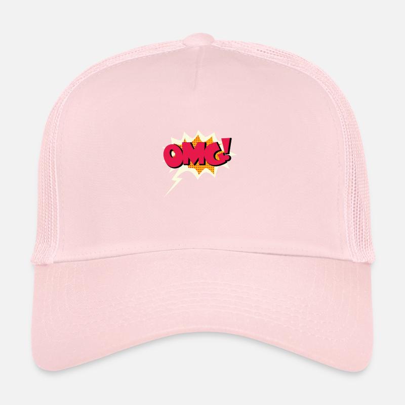 omg comic lettering Casquette trucker 