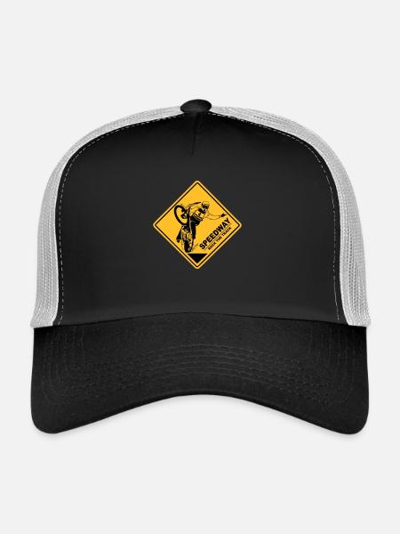 Speedway - Casquette trucker  - noir/gris pierre - Devant