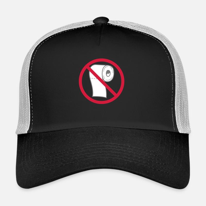 pas de rouleau toilettes papier interdit symbole schil Casquette trucker 