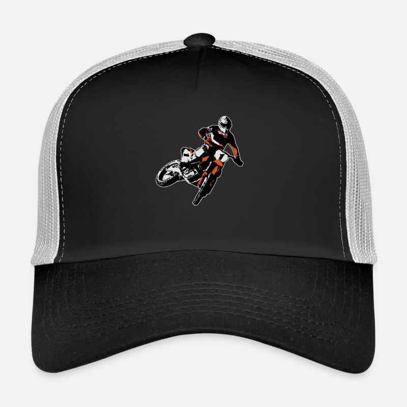 MotoCross - Trucker Cap - Schwarz/Steingrau