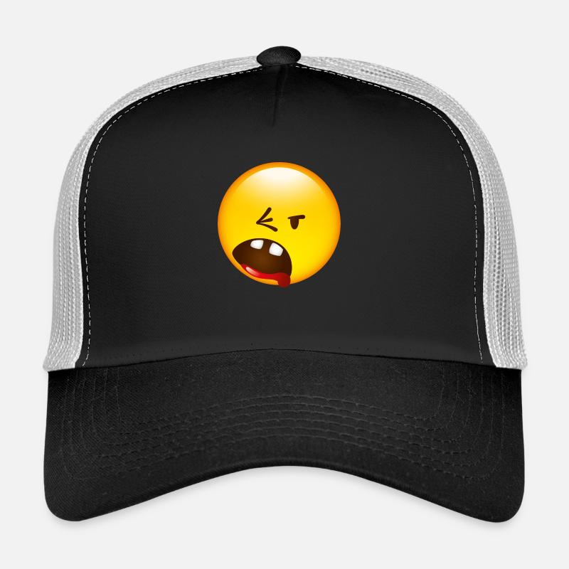 Smiley Break - Trucker Cap - Schwarz/Steingrau