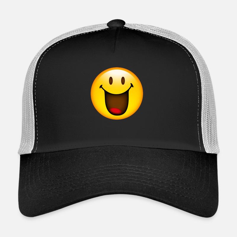 Smiley Glossy Happy - Casquette trucker  - noir/gris pierre