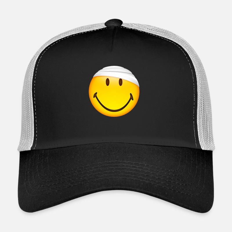 Smiley Injured - Trucker Cap - black/stone grey