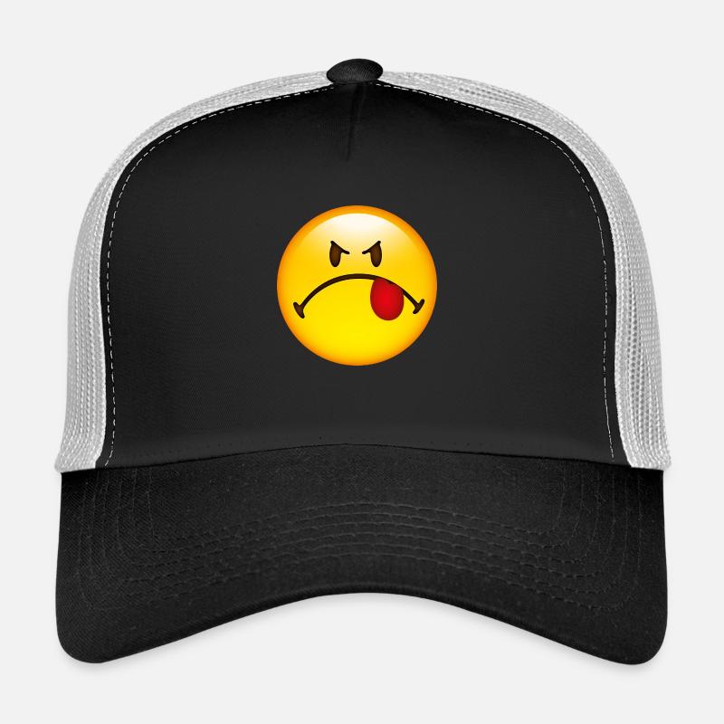 Smiley Dislike - Trucker Cap - Schwarz/Steingrau