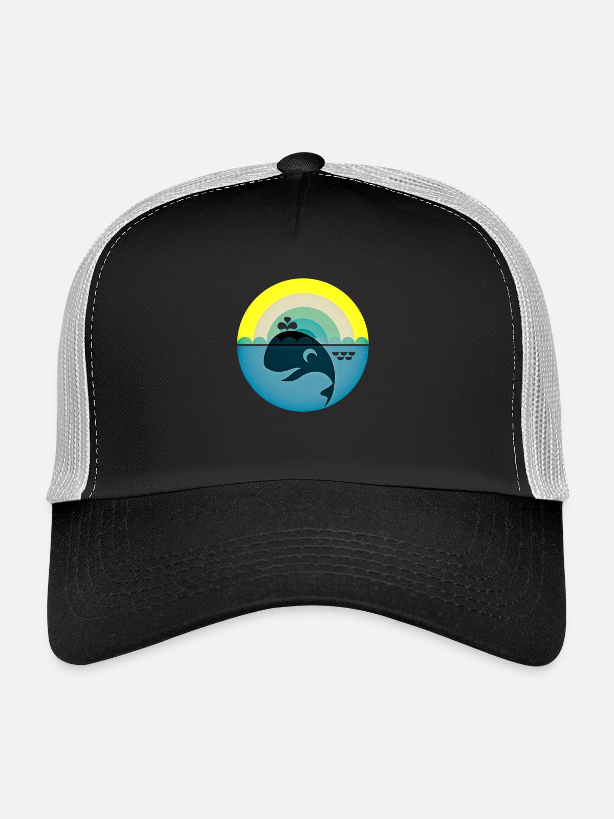 Whale - Trucker Cap - black/stone grey - Front