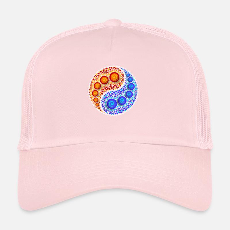 Yin Yang, éléments, points, art, mosaïque, spirale Casquette trucker 