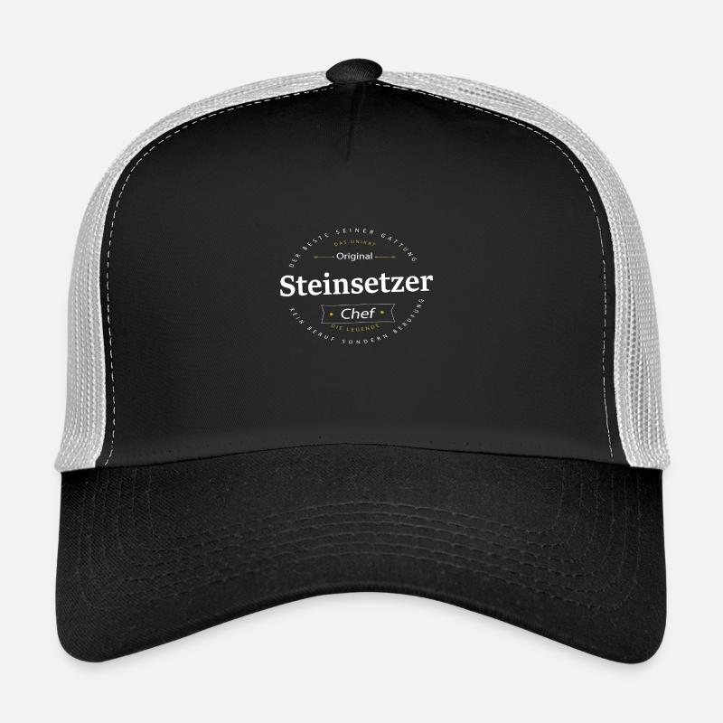 Beruf Steinsetzer - Trucker Cap - Schwarz/Steingrau