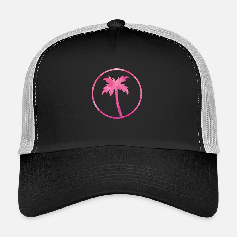 palm tree pink design Trucker Cap