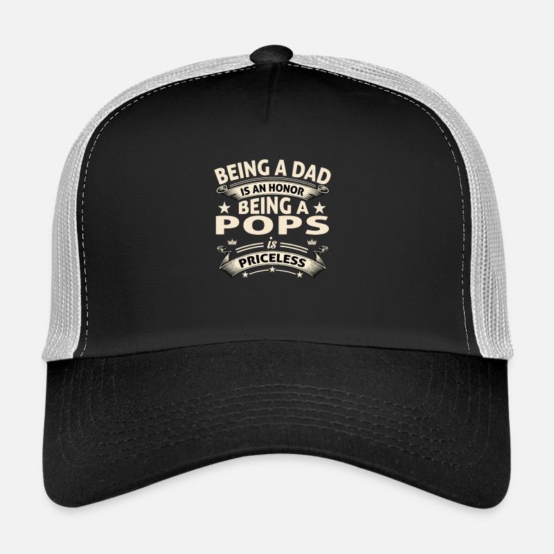 BEING A POPS - Trucker Cap - black/stone grey