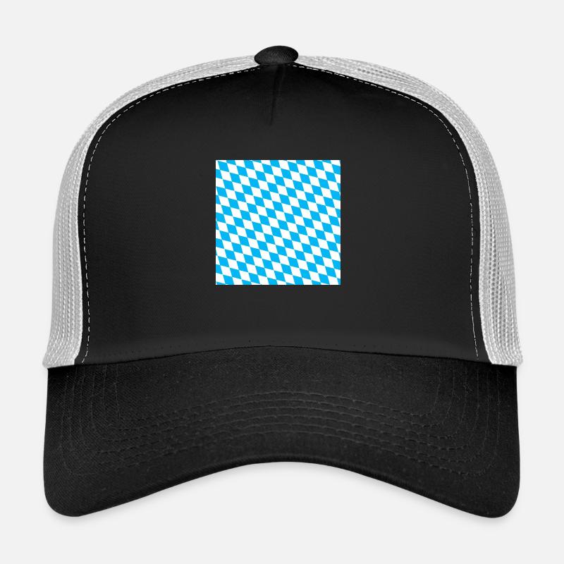 Bavaria Bavarian Bavaria flag diamonds check Trucker Cap
