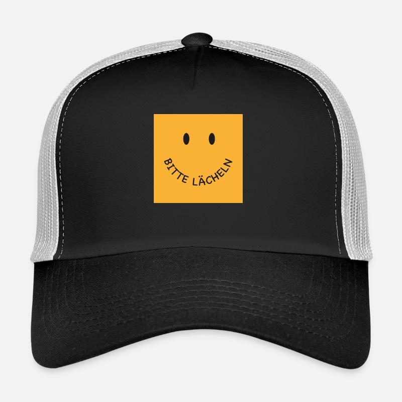 Bitte lächeln Gesichtsmaske Trucker Cap