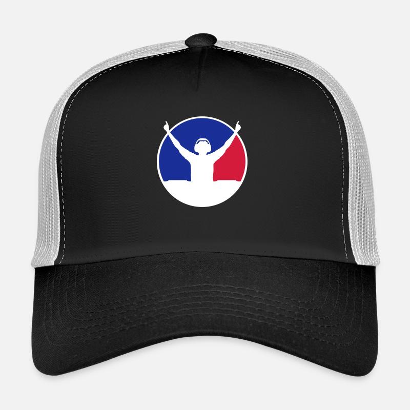 DJ bleu rouge Casquette trucker 