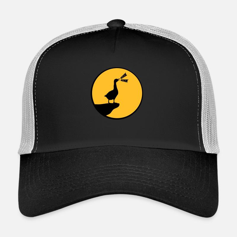 Wolf goose honk goose - Trucker Cap - black/stone grey